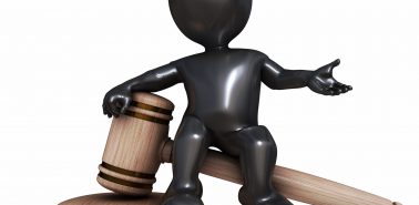 3D Render of Morph Man with gavel